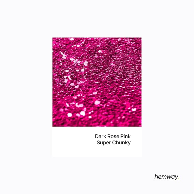 Hemway Premium Glitter Shaker - Dark Rose Pink | 115g Super Chunky Metallic Flake Sequins for Resin & Epoxy Crafts | Craft Supplies for Tumblers, Festival, Art