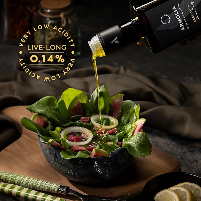 ARMOLIA 6-Pack Olive Oil Extra Virgin, Cold Pressed, Early Harvest, High Polyphenol (<400mg/kg), Low Acidity (0.14%), 2025 Gold Award Winner, Drinking Premium Glass Bottle EVOO ( 6 Pack x 500mL, 101.4 Oz )