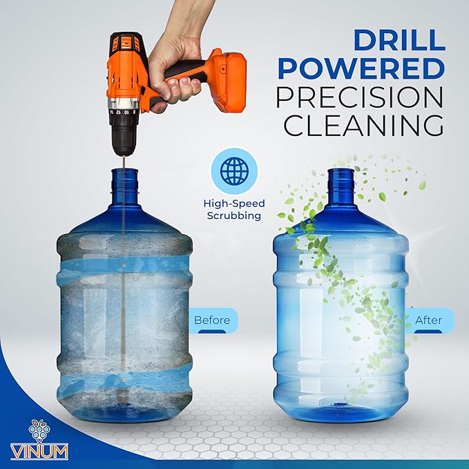VINUM Carboy Cleaner - 27" Long Bottle Brush for Carboys, Jugs, Water Bottles & Demijohns - Modular & Universal Scrub Brush Cleaning Supplies for Brewing & Wine Making Equipment