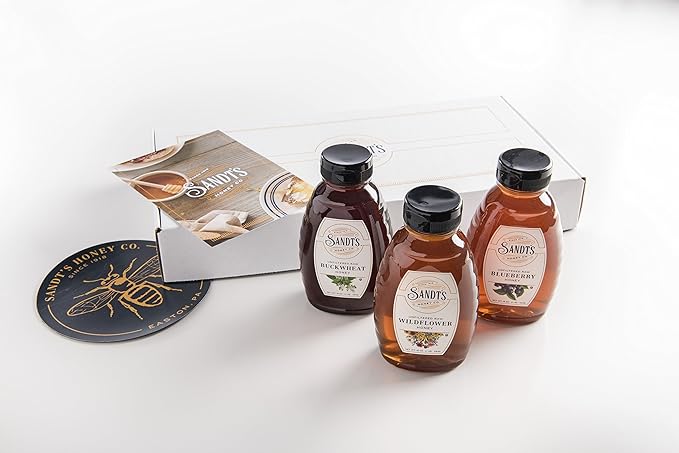 Sandt's Unfiltered Raw Honey Varietal Bundle - Buckwheat, Wildflower and Blueberry (3 LBS)