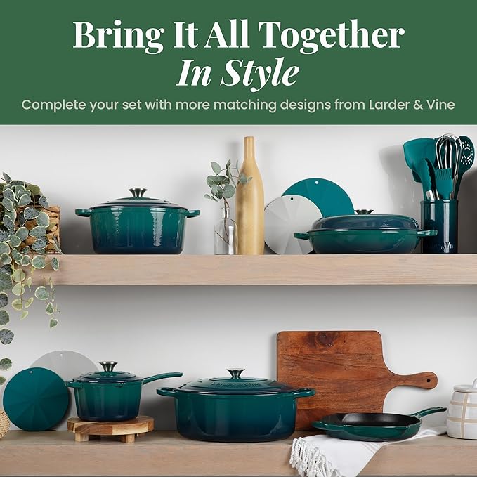 Larder & Vine 8-Piece Bakeware Set | Non-Stick Baking Set with Ceramic Finish | PFAS, PFOA, PTFE, and BPA Free Baking Essentials | Baking Sheets, Muffin Tins and Assorted Baking Pans | Bondi