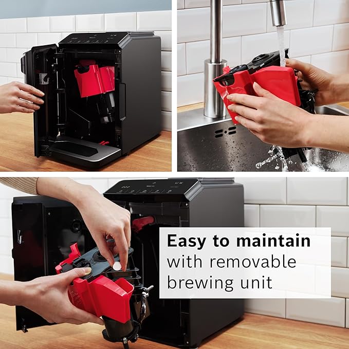 Bosch 300 Series Fully Automatic Espresso and Coffee Machine ??In-Cup Frother, OneTouch Milk Drinks, 5 Drink Options, Ceramic Grinder, Easy Clean & Descale, in Black TIU20109