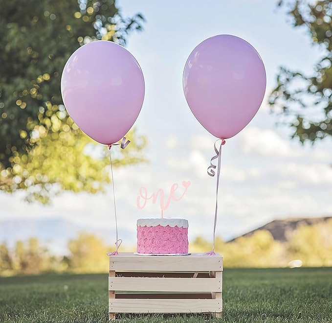 First Birthday Cake Topper - Light Pink Glitter Love One Birthday Cake Decorating Supplies, Perfect for Baby Shower/Gender Revealing Party/Baby Party Photo Booth Props