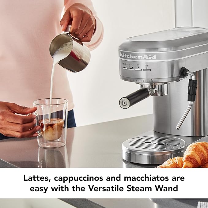 KitchenAid Metal Semi-Automatic Espresso Machine - KES6503, Brushed Stainless Steel, 1.4 Liters