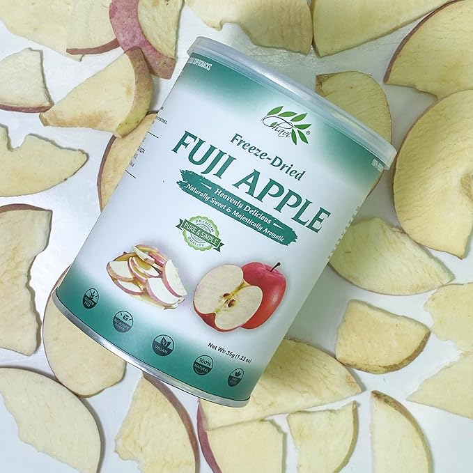 CHAVI Freeze-Dried Apple | Healthy Superfood | No Added Sugars or Preservatives | Non-GMO, Vegan, Gluten-Free | Long Shelf Life | 2 oz Can