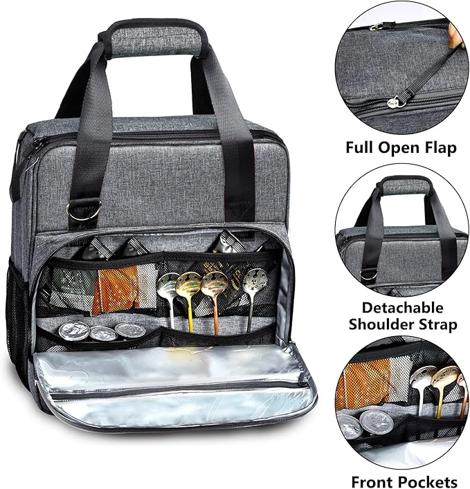 BAGSPRITE Travel Coffee Maker Bag for Keurig K-Slim, Single Serve Coffee Brewer Carrying Case, Portable Travel Coffee Maker Storage Case with Pockets for K-Cup Pods (Full Open Design Patent Pending)