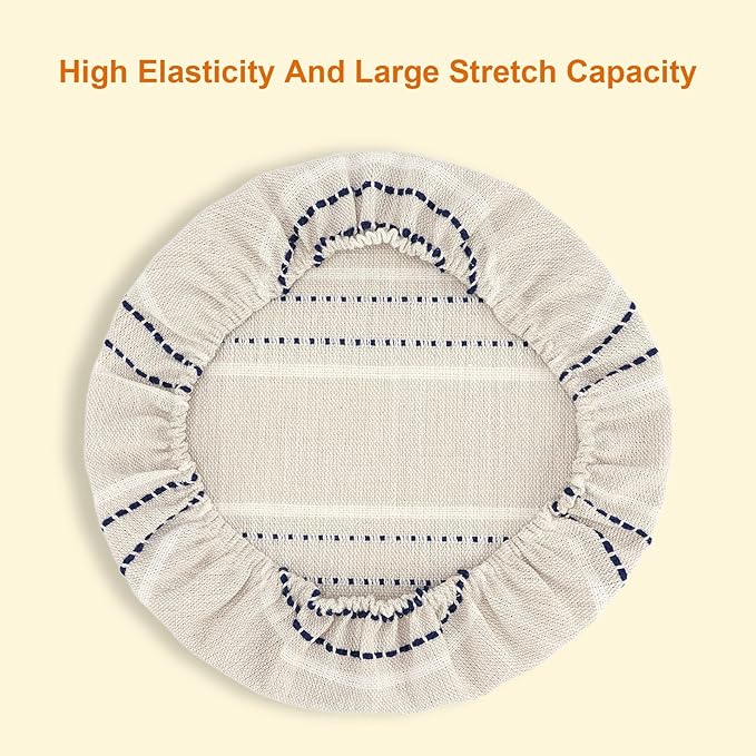Reusable Bowl Covers for Bread Proofing, 9/10/13 Inches Bread Proofing Cover, 3 Pcs Linen Cotton Food Cover for Sourdough Proofing Basket, Food Storage Baking Supplies for Home Bakers