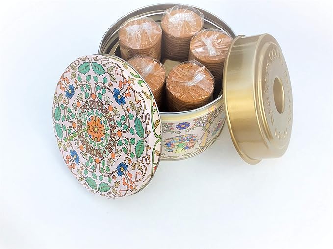 Nyakers Swedish Original Ginger Snaps Cookies 26.4 Oz. Gingersnaps in Botanical Mail Safe Tin - Gifts for Christmas, Birthday, or Holiday