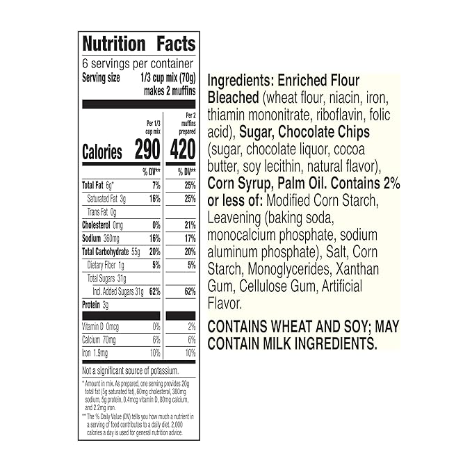 Betty Crocker Chocolate Chip Muffin and Quick Bread Mix, 14.75 oz.