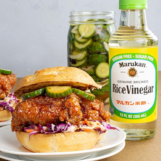 Marukan Genuine Brewed Rice Vinegar for Enhancing Flavor & Cooking, Unseasoned (24 fl oz)