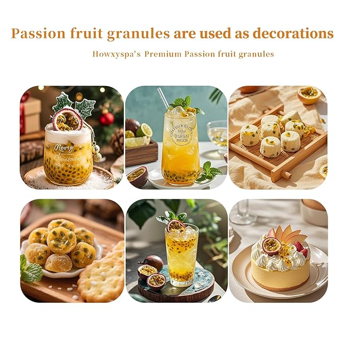 Freeze-Dried Passion Fruit Chunks 3.6 oz ,Sugar Free,No Additives,Fruit slice tea