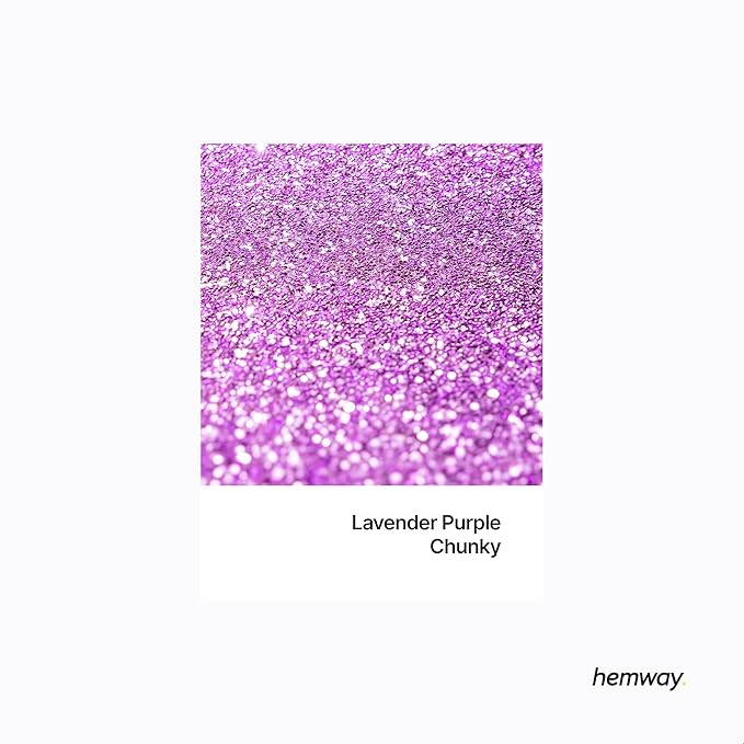 Hemway Premium Glitter Shaker - Lavender Purple | 130g Chunky Metallic Flake Sequins for Resin & Epoxy Crafts | Craft Supplies for Tumblers, Festival, Art