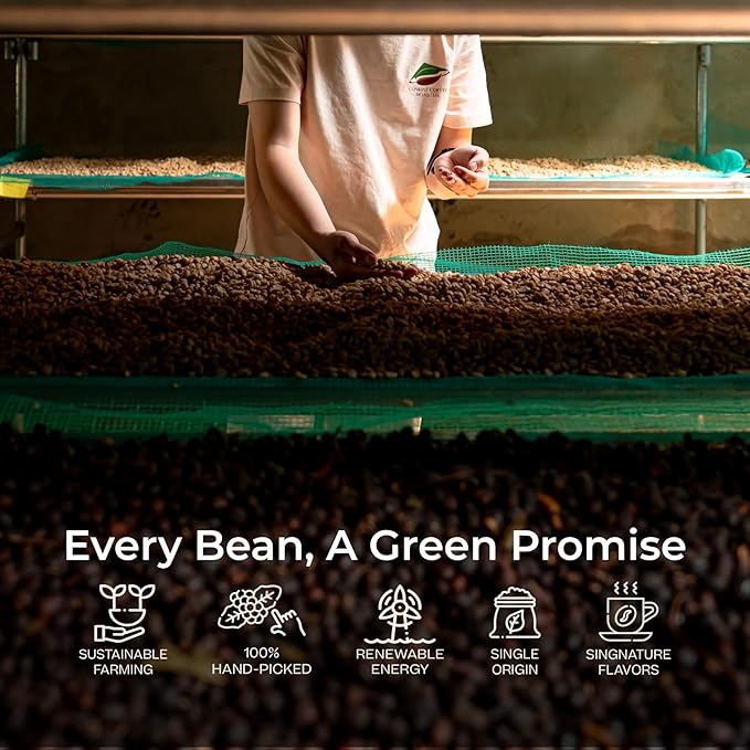 Conihat Ground Coffee - Vietnamese Premium Arabica & Robusta Blend, Dark Roast, Dark Roast, Dark Chocolate & Roasted Nut Notes, Bold & Long Aftertaste, Low Acid, Single Origin, Hand-Picked, 8.8 Oz Bag