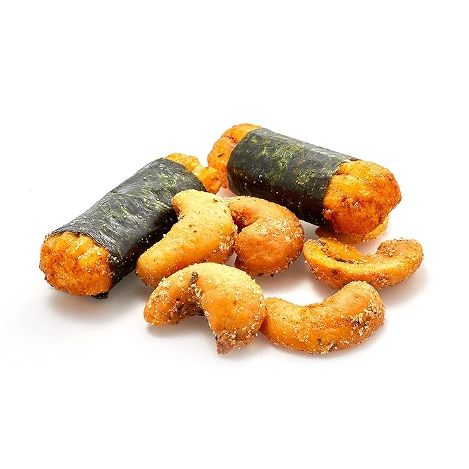 Yupik Sushi Cashew Mix, 1 lb (16 oz), Non-GMO, Vegan, Crunchy Savory Snack with Rice Crackers, Dried Seaweed, Sushi-Flavored Nuts & Shichimi Togarashi Spices, Asian-Inspired Party Snack