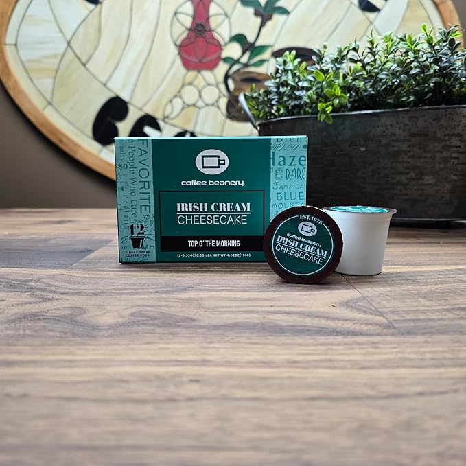 Coffee Beanery Irish Cream Cheesecake Coffee Pods | 12ct Flavored Medium Roast | 100% Specialty Arabica Gourmet Coffee