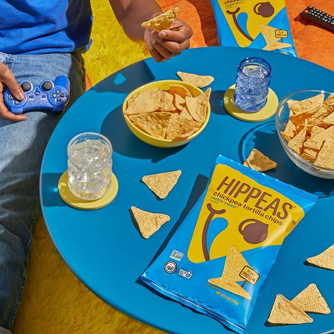 HIPPEAS Chickpea Tortilla Chips, Rockin??Ranch, 1 Ounce (Pack of 18), 3g Protein, 3g Fiber, Vegan, Gluten-Free, Crunchy, Plant Protein Snacks