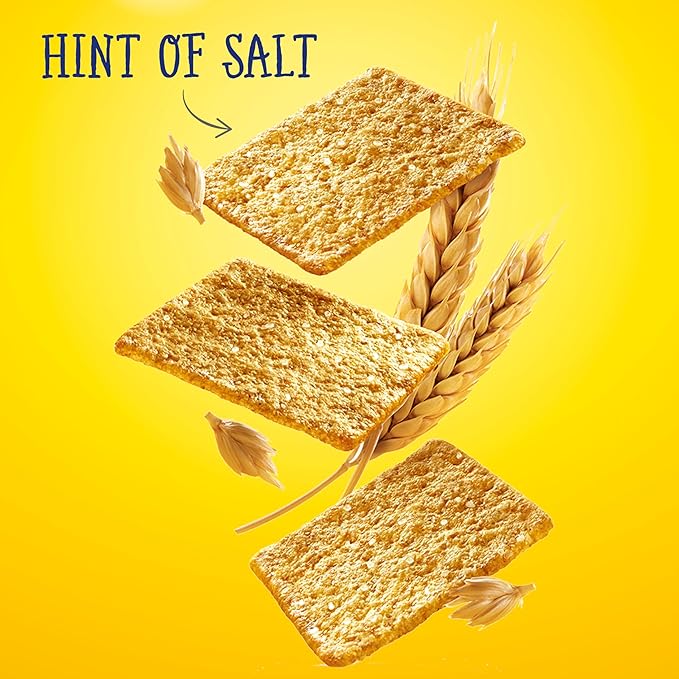 Wheat Thins Hint of Salt Low Sodium Snacks, Whole Grain Wheat Crackers, Bulk Snack Crackers, 6 - 8.5 oz Boxes