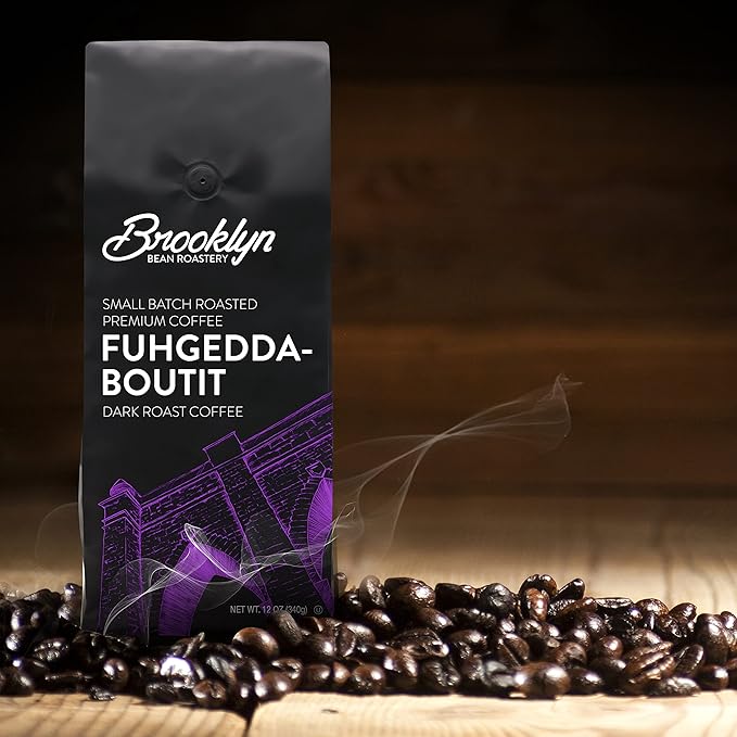 Brooklyn Beans Bagged Ground Coffee Variety Pack - Light, Medium, Dark Roast and Flavored (12 Ounce Bag, Pack of 6)