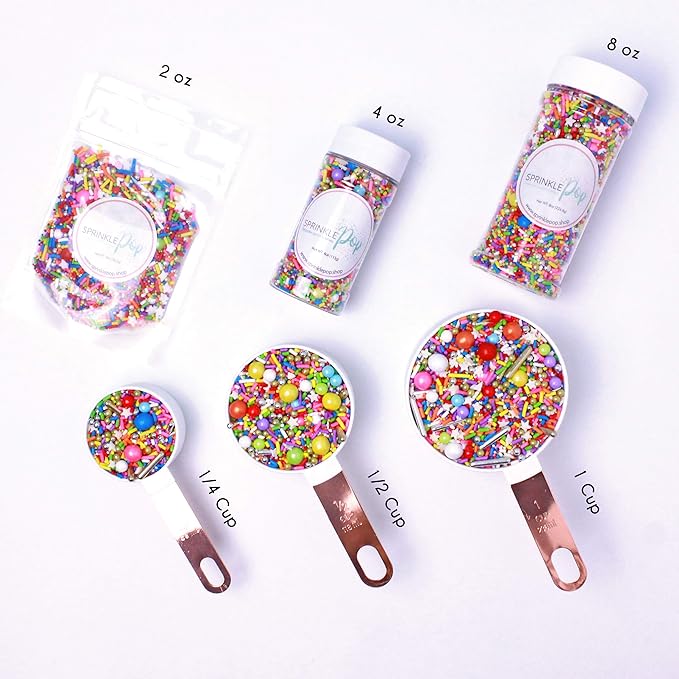 Sprinkle Pop Spring Mint Solid Colored Sprinkle Mix| Mint Jimmies| Birthday Sprinkles Made in USA for Decorating Cakes Cupcakes Donuts Cookies Brownies Ice Cream, 2oz