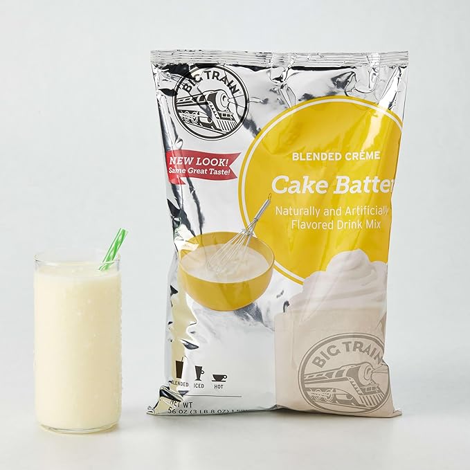 Big Train Cake Batter Blended Cr챔me Beverage Mix, 3.5 Pound (Pack of 1)