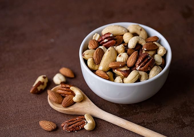 Food to Live Organic Deluxe Unsalted Nuts Mix, 16 Pounds ??A Blend of Dry Roasted Organic Raw Pecans, Cashews, Hazelnuts, Almonds, and Brazil Nuts. Non-GMO, Oven Roasted, No Oil Added, Kosher, Vegan