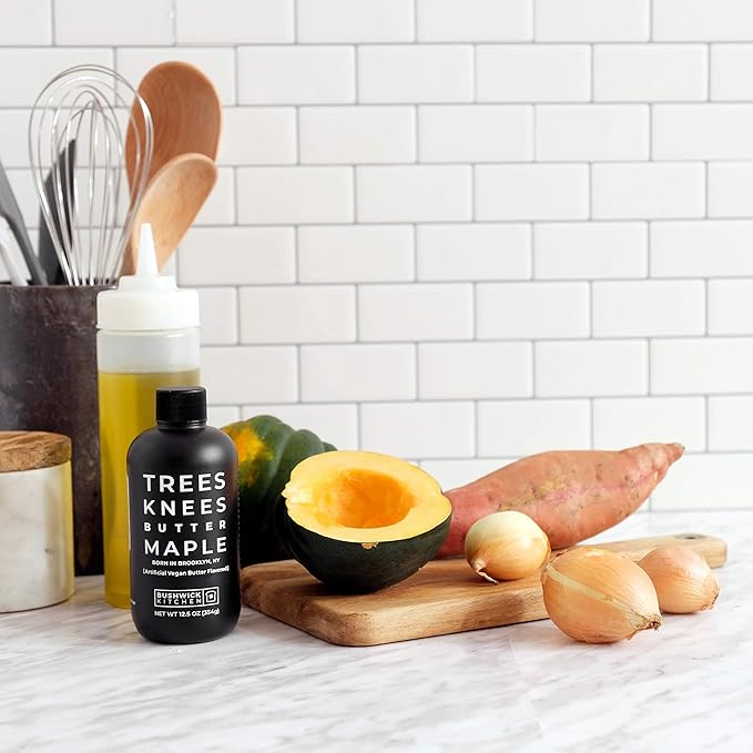 Trees Knees Butter Maple, Organic Maple Syrup with Sea Salt, Vegan, Gluten-Free, Paleo-friendly, Grade A Syrup Infused with Sweet and Savory Flavor (11.5 Ounce Bottle)