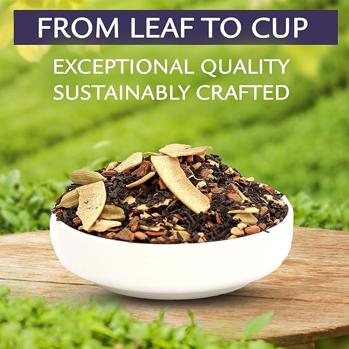 Birdsong Baya Chai- Organic Black Tea with Coconut, Citrus and Nutty Notes, Healthy English Breakfast Assam Tea with 100% Natural Sweetness and Caffeine, 15 Non-GMO Plant-Based Pyramid Tea Bags