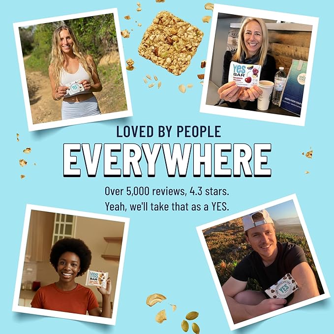 YES Bar ??Salted Maple Pecan ??Plant Based Protein, Decadent Snack Bar ??Vegan, Paleo, Gluten Free, Dairy Free, Low Sugar, Healthy Snack, Breakfast, Low Carb, Keto Friendly (6 Count)