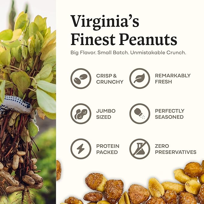 Belmont Peanuts Gourmet Maple Bourbon Butter Toffee Mixer with Maple Bourbon-Spiced Sea Salt and Butter Toffee Virginia Peanuts, 18 oz (1 Pack) ??Simple Ingredients, No Preservatives, Hand Seasoned