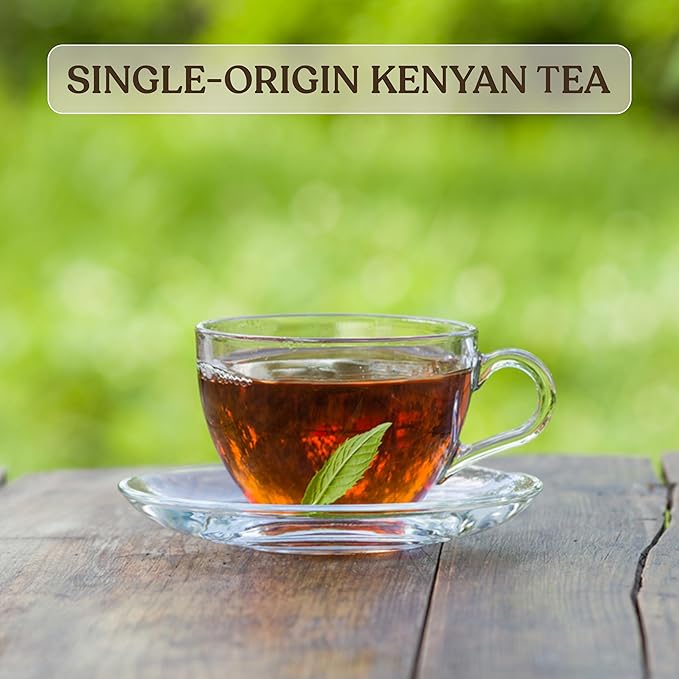Akina Single-Origin Pear Black Tea Bags | 100% Naturally Flavored Fruit Tea, Kenyan Origin, Gourmet, Tropical, Hot beverage (25 String & Tag Bags, 50g)
