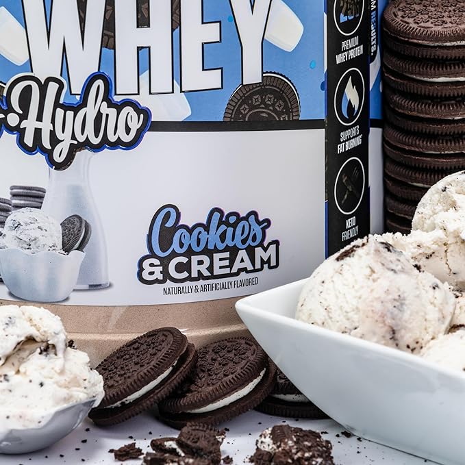 Musclesport Lean Whey Revolution?? Whey Protein Isolate with Hydrolyzed Whey - Low Calorie, Low Carb, Low Fat, Incredible Flavors - 25g Protein per Scoop (2lb, Cookies N Cream)