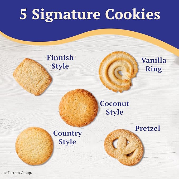 Royal Dansk Garden Cookie Collection & Danish Butter Cookies, 4-Pack, Includes Two 12 oz and Two 10.6 oz Tins
