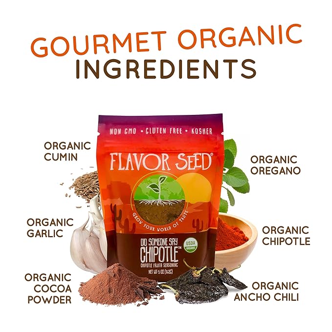 Flavor Seed Organic Fajita Seasoning, Did Someone Say Chipotle (Resealable Pouch)