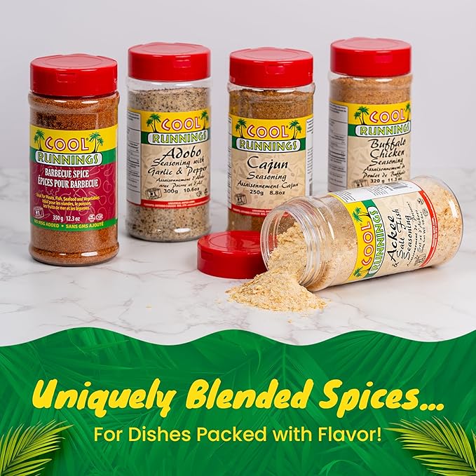 Cool Runnings Ackee & Saltfish Seasoning 300g - Perfect Caribbean Blend for Authentic Jamaican Breakfast and Brunch Dishes, Ideal for Saltfish, Ackee, and Vegetables