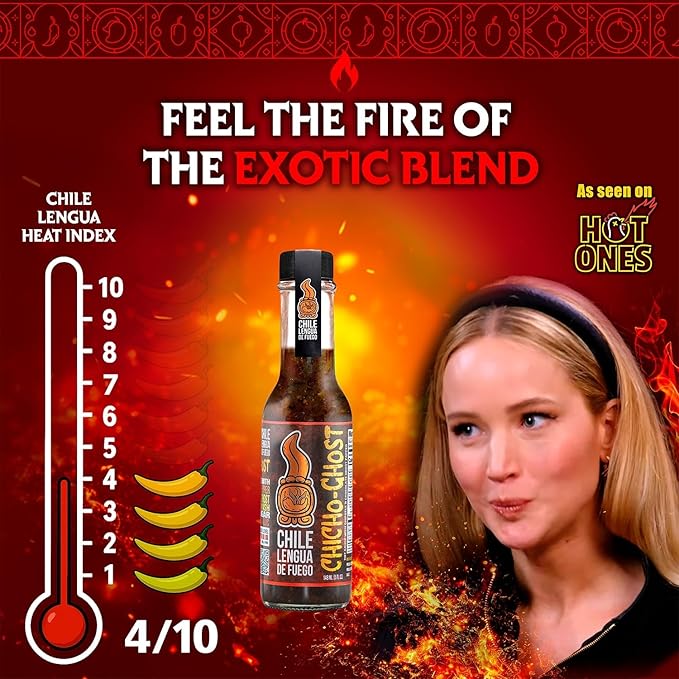 Hot Sauce | Chile Lengua de Fuego (Pack of 3, Chicho-Ghost) – Hot Chipotle & Ghost Pepper Sauce with Garlic, Ginger & Panela, Smoky Gourmet Heat