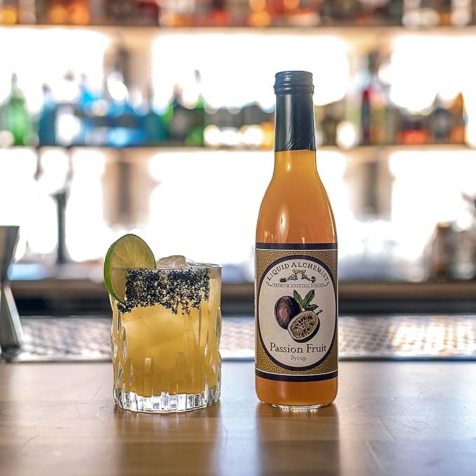 Liquid Alchemist Passion Fruit Syrup for Cocktails - Real Ingredients Make our Passion Fruit Puree for Cocktails the Perfect Margarita Mix - Non-GMO & Vegan (25.4 oz)