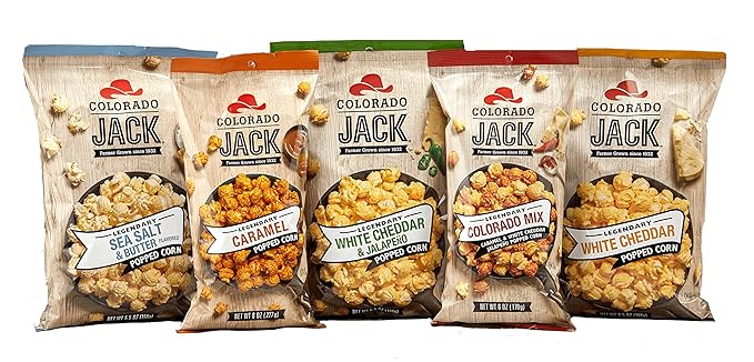 Gourmet Flavored Popcorn - Colorado Jack Popped Corn in 5 Legendary Flavors (Legendary Caramel (Pack of 2))