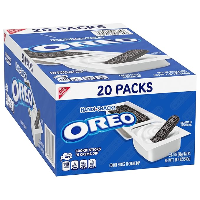 Handi-Snacks OREO Cookie Sticks 'N Creme Dip Snack Packs, 20 Snack Packs (Pack of 2)