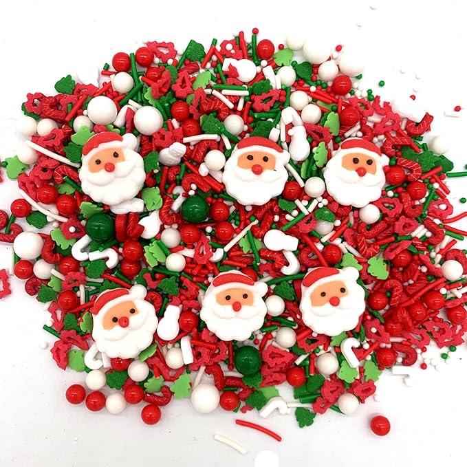 Christmas Cake Topper Sprinkles Decoration Candy Santa Claus Cupcake Dessert Cookie Sprinkle