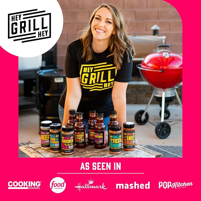 Hey Grill Hey | Chicken Wing Seasoning & Sauce Kit | All-in-one Crispy Batter, BBQ Rub, and Sweet Heat BBQ Sauce | Wing Night: Smoked & Fried Wing Kit