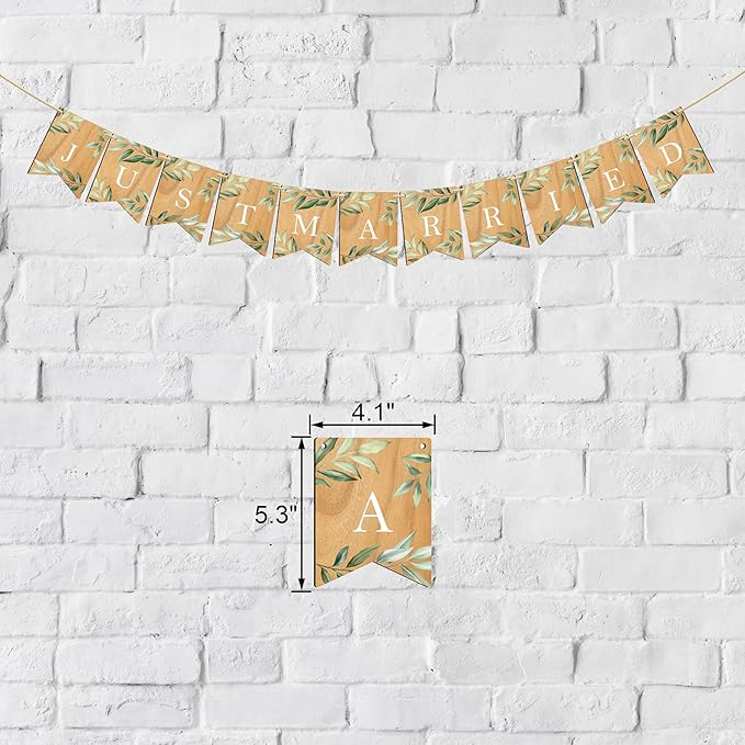 Mr & Mrs Cake Topper & Wedding Cupcake Toppers & Just Married Banner & Mr Mrs Table Sign Green Wedding Decorations in Wood