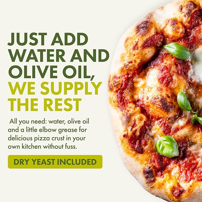 Let???Bake Bread Organic Pizza Crust Baking Mix - Crispy & Chewy Artisan Crust - USDA Organic, Non-GMO, No Additives, Easy Home Baking, Pizzeria-Quality Dough at Home - 17.64 oz (1 Pack)