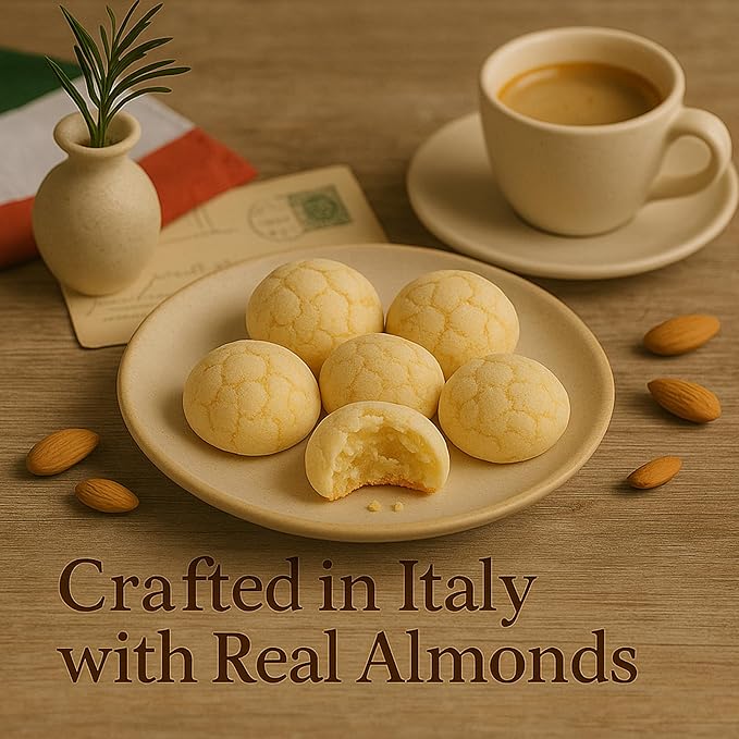 Andy Anand Gourmet Italian Amaretti Cookies | 20 Assorted Pieces, Chocolate, Peach, Orange, ... over 8 Flavors, Soft & Almondy | Made in Italy, Gluten-Free, Beautiful Gift Box | Luxurious Decadence (10 oz)