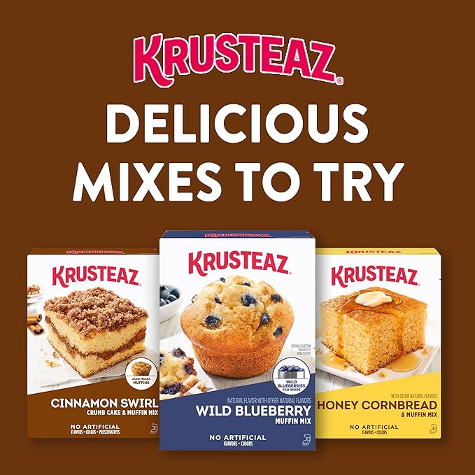 Krusteaz Chocolate Chunk Muffin Mix, With Real Chocolate, No Artificial Flavors or Preservatives, 18.25-ounce Boxes (Pack of 12)