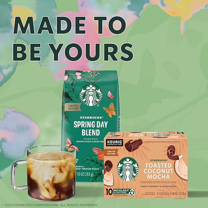 Starbucks Ground Coffee, Medium Roast, Spring Day Blend, 100% Arabica, Limited Edition, 17 oz bag