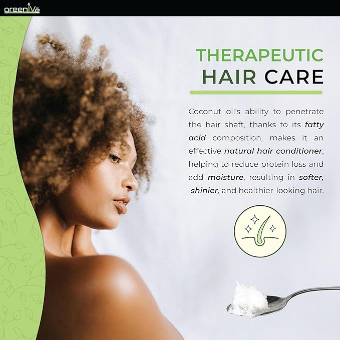 GreenIVe - 100% Pure Virgin Raw Coconut Oil - Organic - Pure - Virgin - Exclusively on Amazon (16 Ounce)