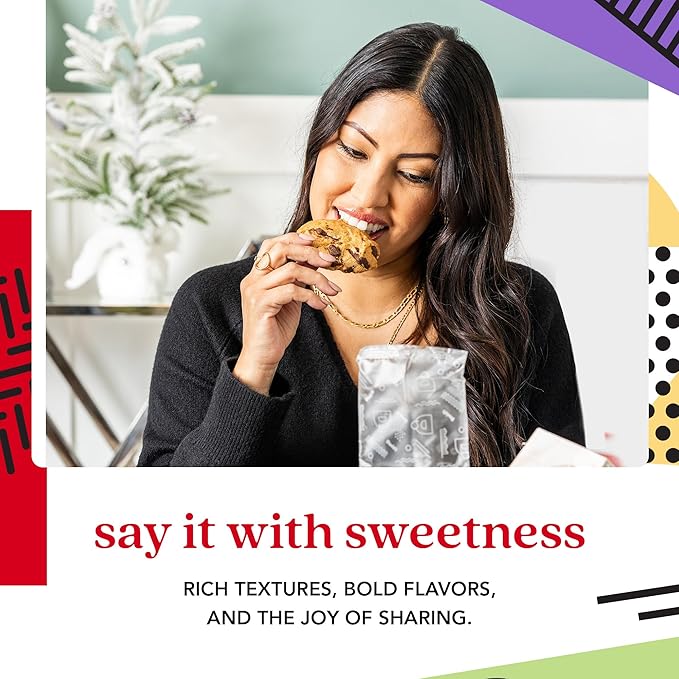 David?™s Cookies Gourmet Assorted Cookies and Brownies Gift Basket - 12 x 1.5oz fresh baked cookies and 10 x 2oz individually wrapped brownies - Great for Sharing, Ideal Gift for All Special Occasions