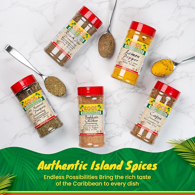 Cool Runnings Rice & Peas Seasoning, 350g - Traditional Jamaican Spice Blend for Authentic Rice and Peas, Ideal for Coconut Rice and Kidney Beans