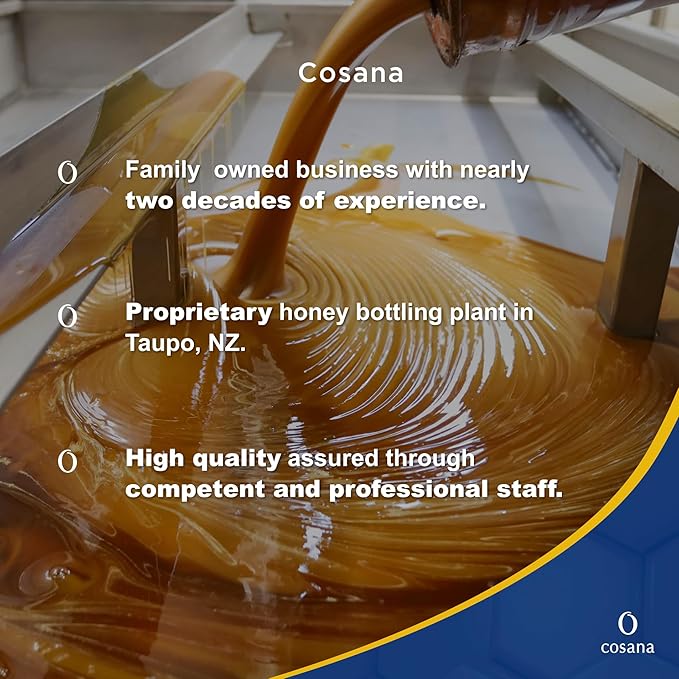 Cosana Manuka Honey 850 MGO + 250g – 100% Pure - Bottled, sealed, and certified in New Zealand