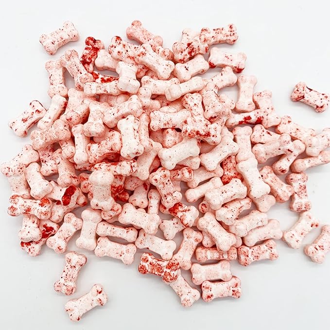 Bloody Dog Bones Candy-Spooky Hard Candies Cake Cupcake Toppers Cookie Dessert Sprinkles Decorations 2.8oz